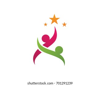 Health people business care logo and symbols