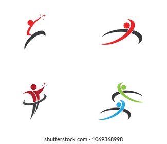 Health people care logo design vector illustration