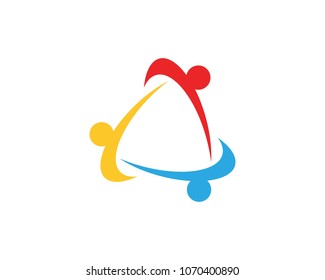 Health people care logo design template