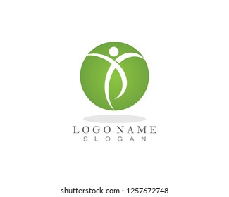 Health people care logo design template