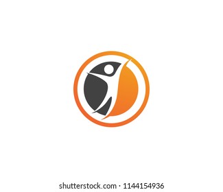 Health people care logo symbols template
