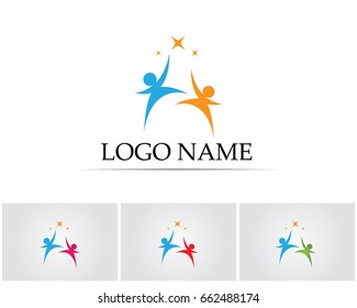 Health people care logo and symbols