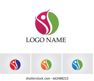 Health people care logo and symbols