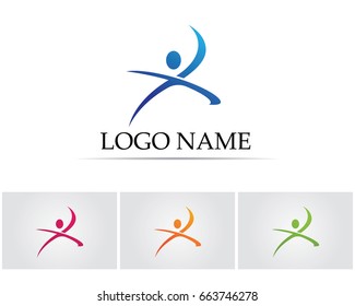 Health people care logo and symbols