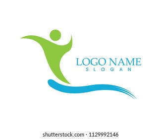 Health people care logo vector template