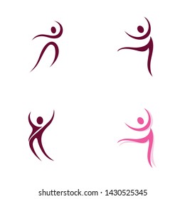 Health people  character logo and symbol