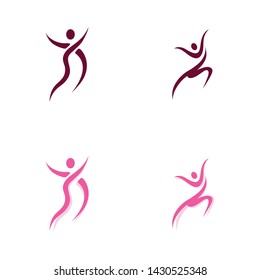 Health people  character logo and symbol