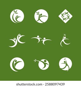 Health People Life icon and symbol template