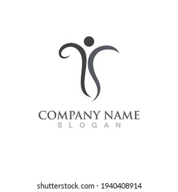 Health people life  logo sign illustration vector design