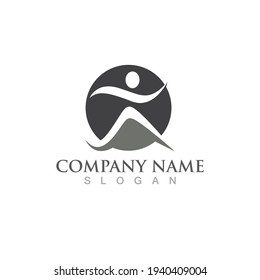 Health people life  logo sign illustration vector design