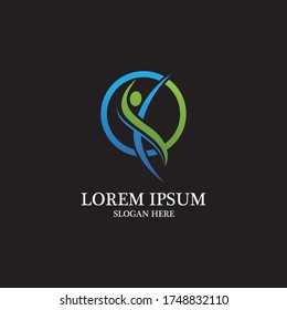 Health people life logo vector