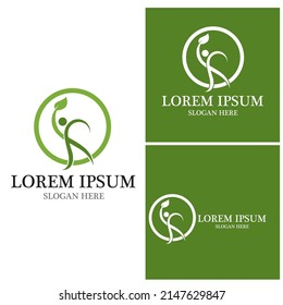 Health people life logo vector template
