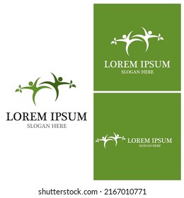 Health people life logo vector template