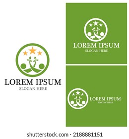 Health people life logo vector template