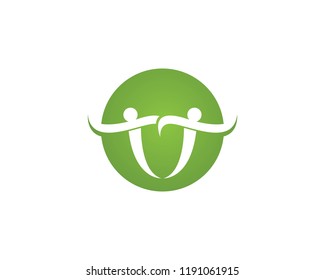 Health people logo design vector icon