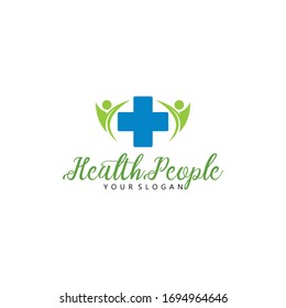 Health People Logo Design Vector Template