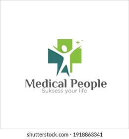 health people logo designs simple modern for hospital and medical service