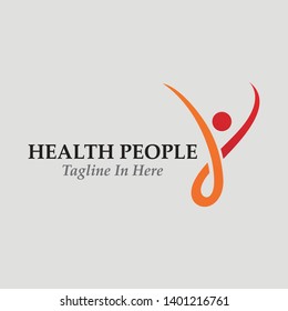 Health people logo sign illustration vector design