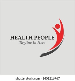 Health people logo sign illustration vector design