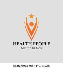 Health people logo sign illustration vector design
