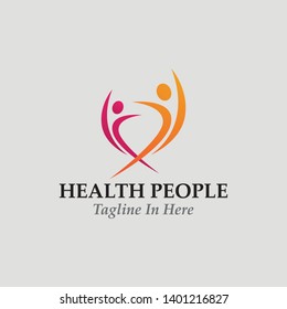 Health people logo sign illustration vector design