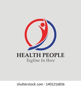 Health people logo sign illustration vector design