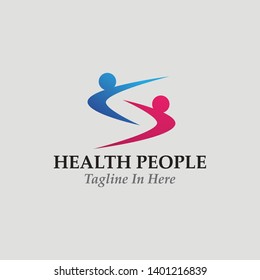 Health people logo sign illustration vector design