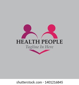 Health people logo sign illustration vector design