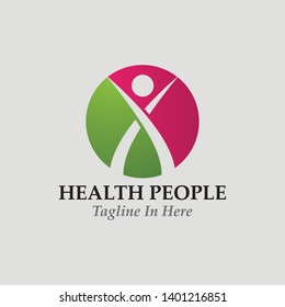 Health people logo sign illustration vector design