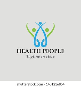 Health people logo sign illustration vector design