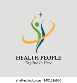 Health people logo sign illustration vector design