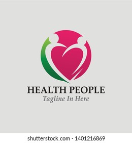 Health people logo sign illustration vector design