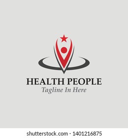 Health people logo sign illustration vector design