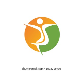 Healthy Life People Logo Template Vector Stock Vector (Royalty Free ...
