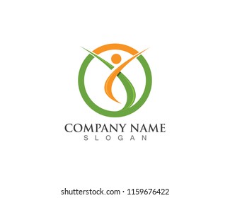 Health people logo and symbols template icons