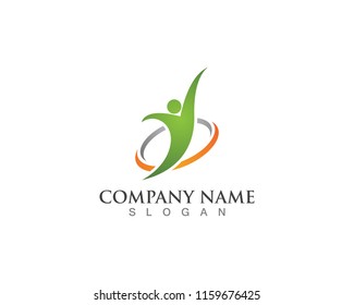 Health people logo and symbols template icons