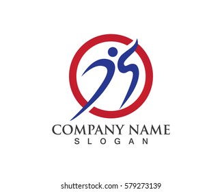 Health people logo template