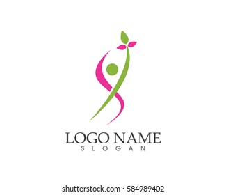 Health people logo template