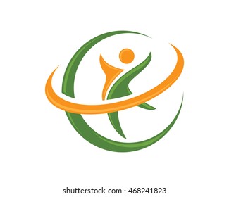 Health People Logo Template Vector Icon Stock Vector (Royalty Free ...