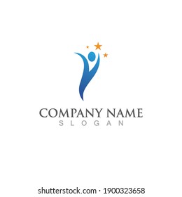 Health people success health life logo sign illustration vector design