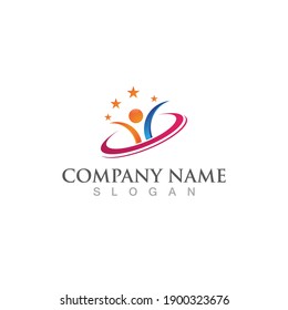 Health people success health life logo sign illustration vector design