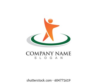 Health people success life logo template icons