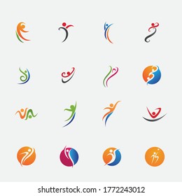 Health people vector template logo