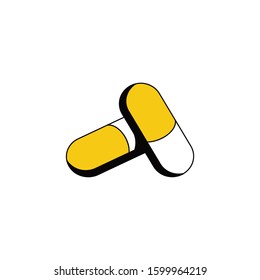 Health pills. Vector line, 3d stroke isometric, color web icon, new flat style. Creative illustration design, abstract idea for infographics.
