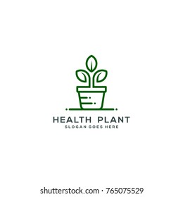 Health plant logo template, sprout vector, nature illustration for logo design 