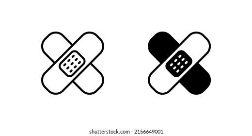 health plaster icon, to cover the wound so it doesn't get infected. suitable for use in presentations, web and mobile applications