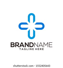 Health plus logo designs vector template art