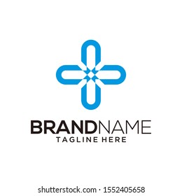 Health plus logo designs vector template art