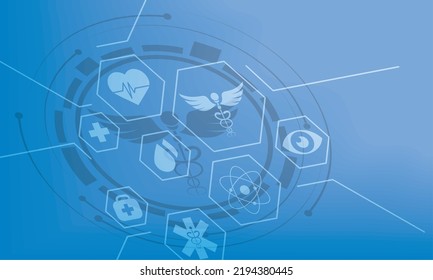 health poster with circular frame background
