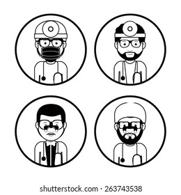 Health professional design over white background, vector illustration